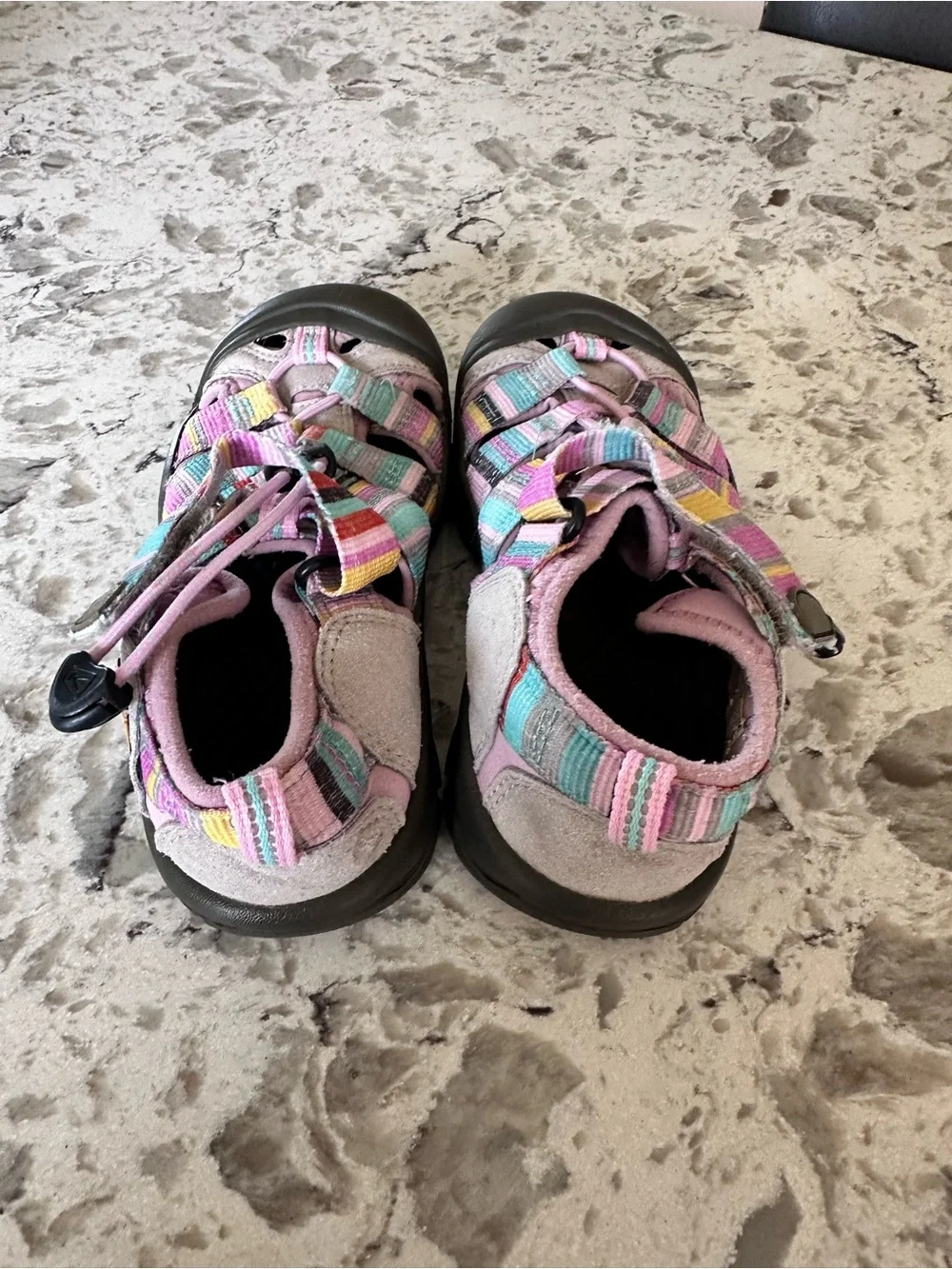 Keen Kids Multicolor Striped Sandals - Pink, Aqua & Yellow